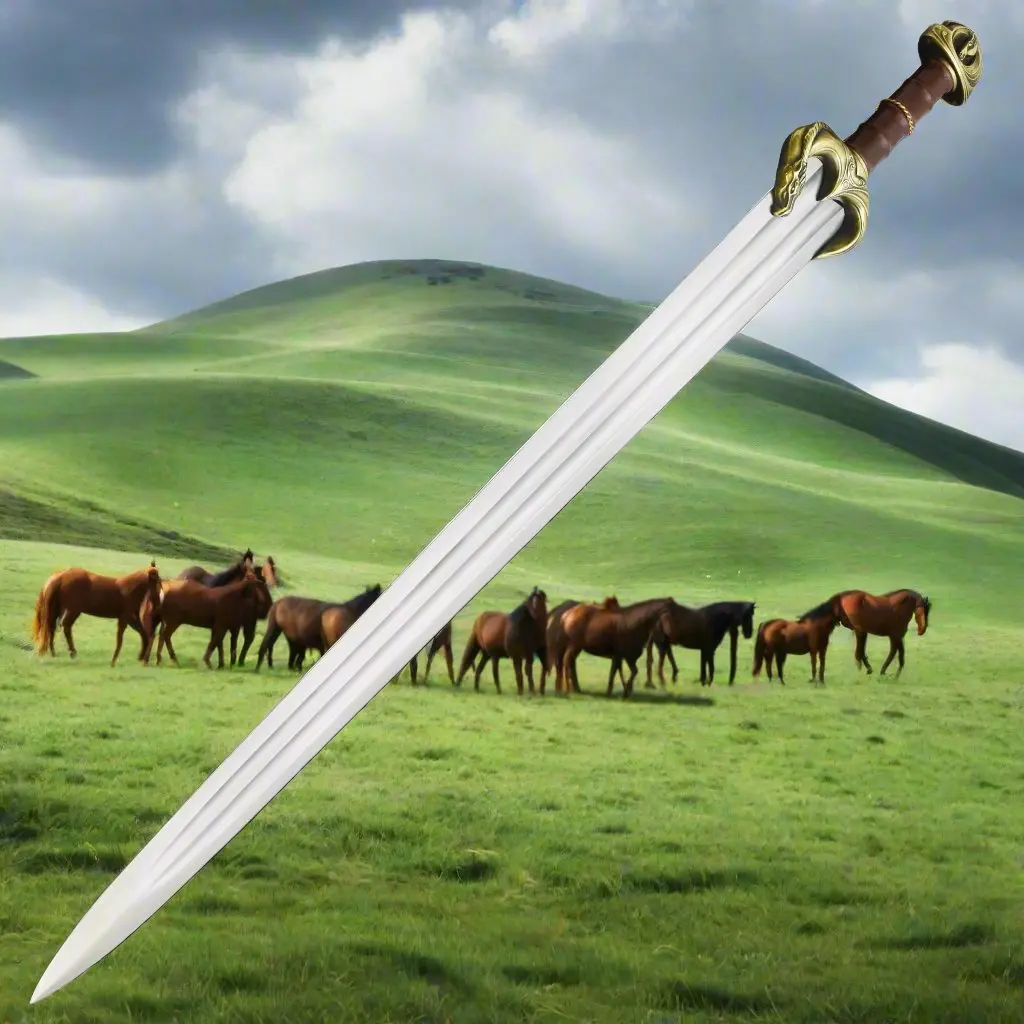 Lord Of The Rings: Guthwine The Sword Of Eomer With Wall Display 1