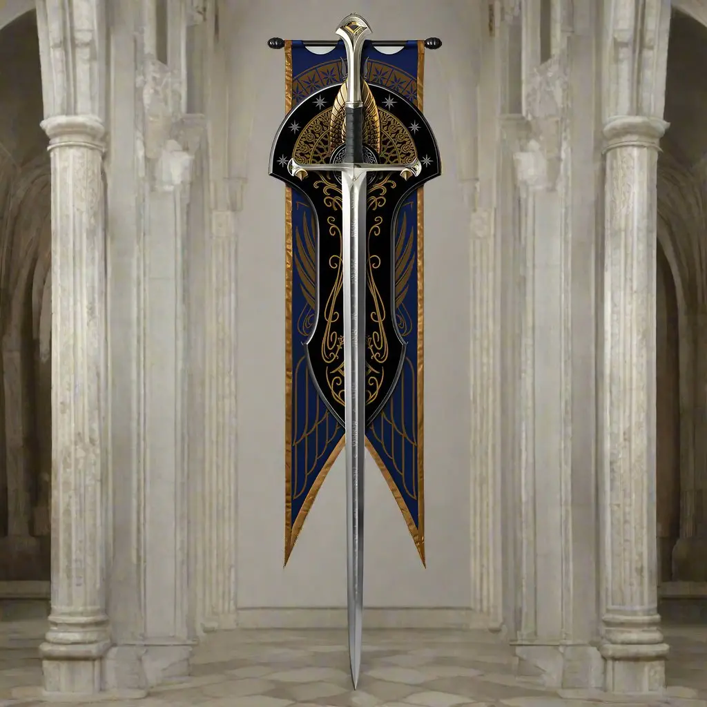 Lord Of The Rings: Museum Collection Anduril Sword Of King Elessar With Wall Display 1