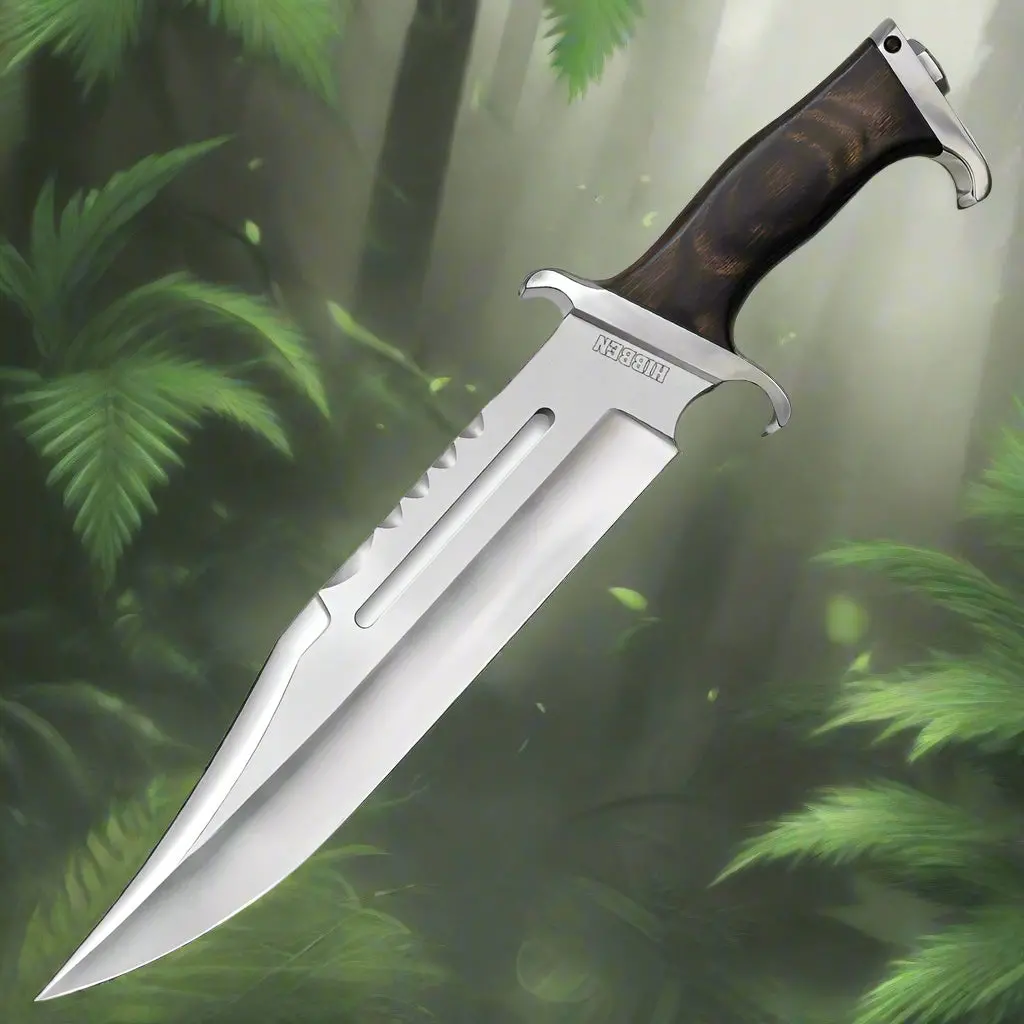 Rambo Iii (1988): Hibben Iii Bowie Knife And Leather Sheath 1