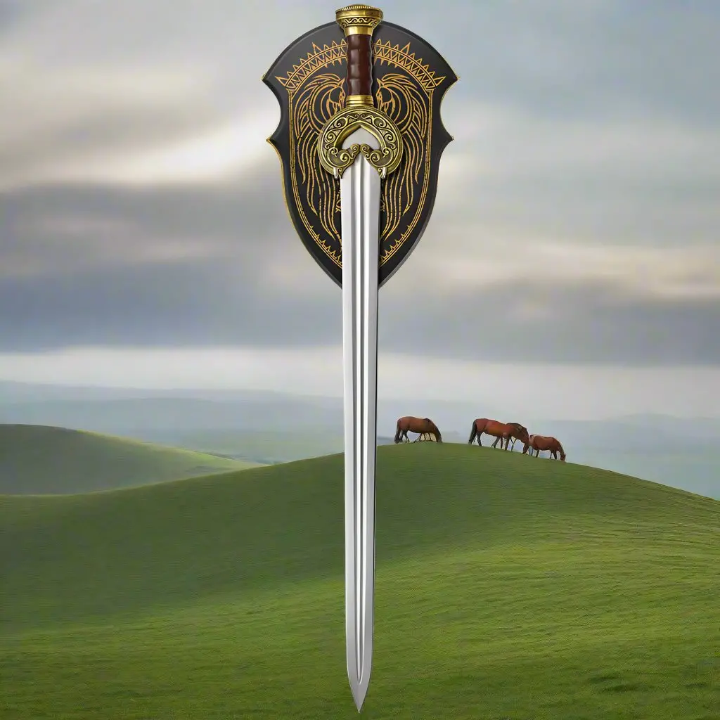 Lord Of The Rings: Herugrim Battle Forged Edition With Wall Display 1