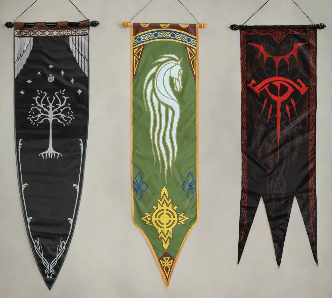 The Lord Of The Rings: Gondor Rohan Sauron Banner Set (Pre-Order) 1