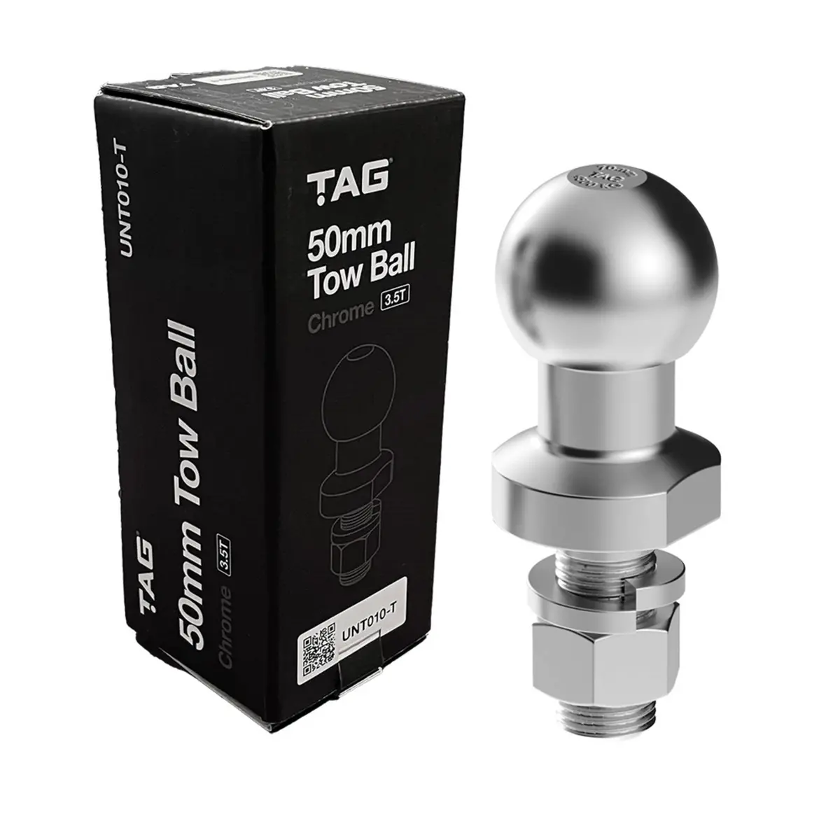 Tag Chrome Tow Ball - 50Mm, 3.5 Tonne 1