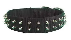 18'' Pet Collar -  Black - Spike 1