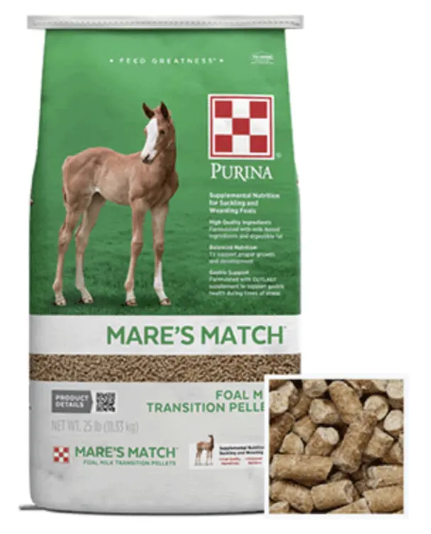 Purina® Mare’S Match® Foal Milk Transition Pellets 25 Lbs 1