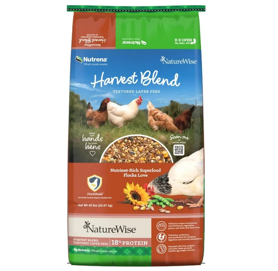 Nutrena Naturewise Harvest Blend 18% Textured Layer Feed - 40 Lb 1