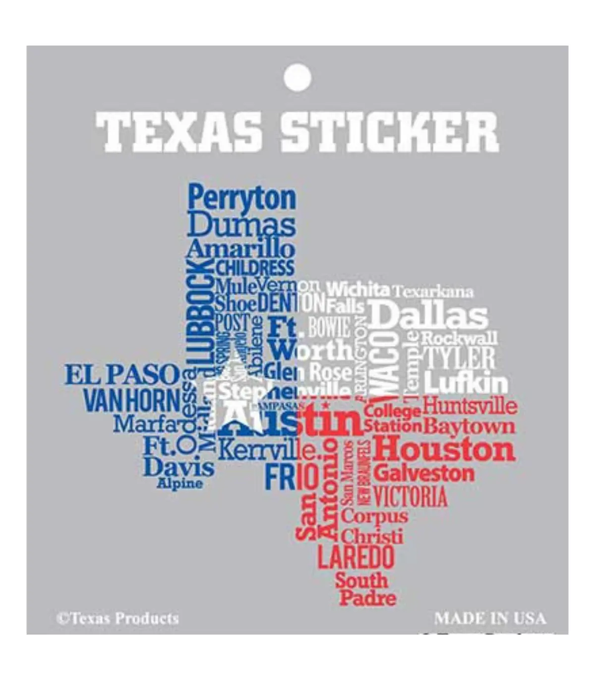 Texas Cities Sticker 1