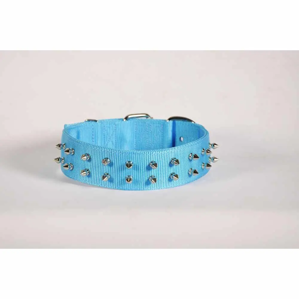 16'' Pet Collar -Turquoise- Spike 1