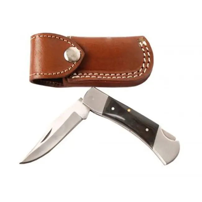 Wild Turkey Handmade Knife With Horn Handle And Leather Case 1