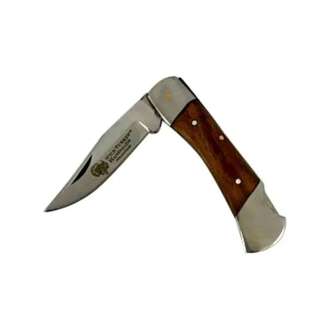 Wild Turkey Handmade Knife With Wood Handle And Leather Case 1