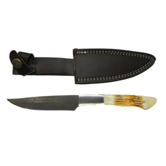 Wild Turkey Stainless Steel Skinner Knife With Leather Sheath 1