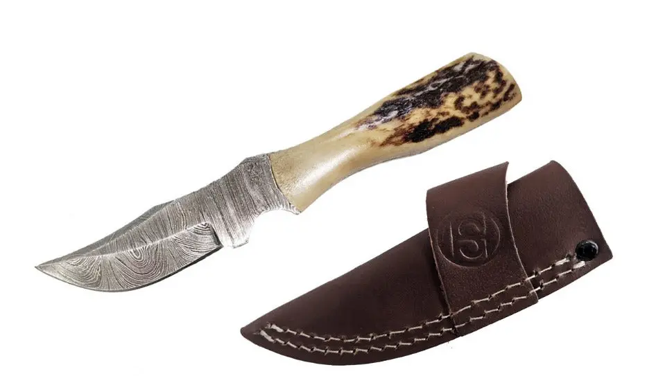 Circle Sh Knife Damascus Steel 4 1/4 1