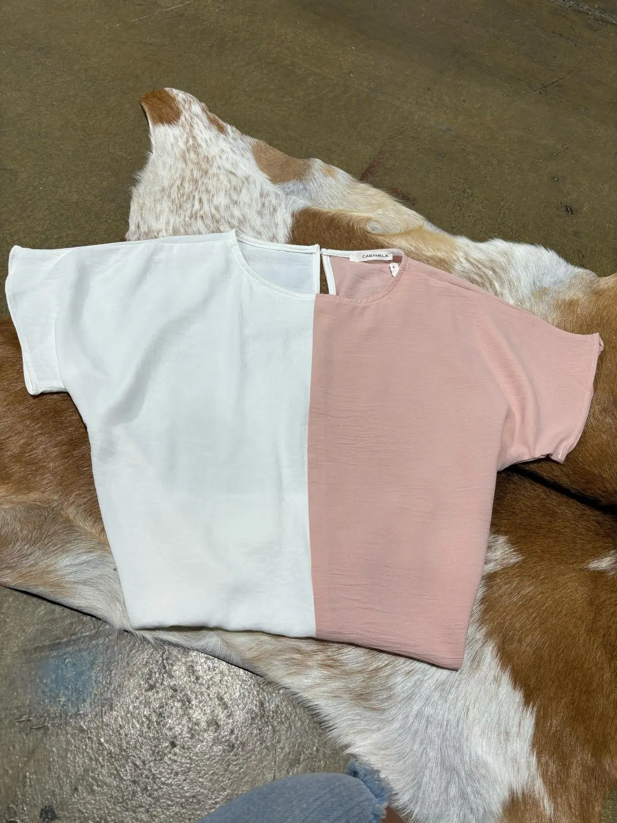 Blouse Off White/Rose 1