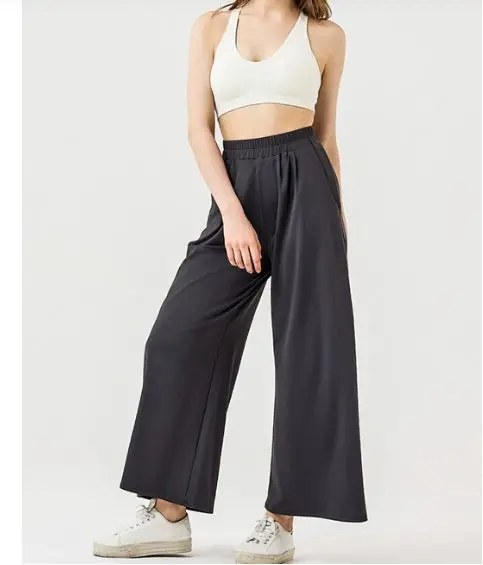 Stretch Yoga Knit Wide Leg Palazzo Pants 1