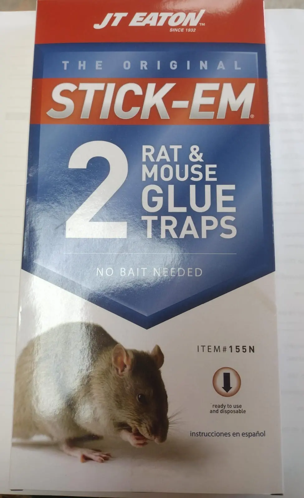 Stick-Em Rat Glue Trap, 2-Pack 1