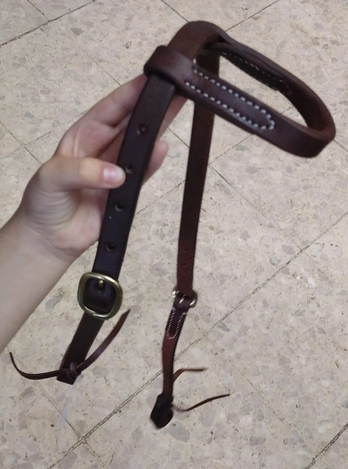 Harness Ear H/S Tie Ends Brass 1