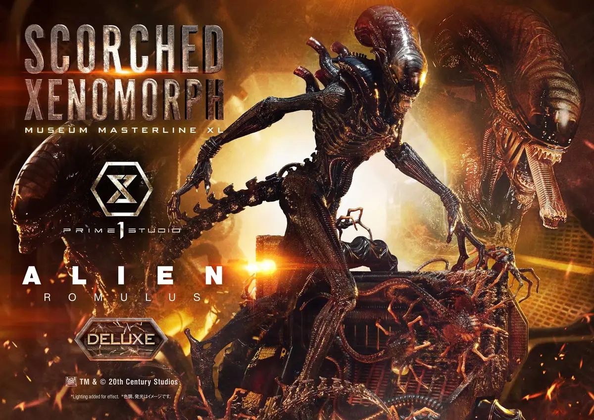 Alien Romulus (2024): Scorched Xenomorph Deluxe Version 1