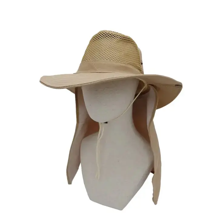 Fisherman Hat With Extra Wide Neck Cover|Khaki 1