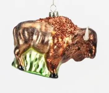 Bison Ornament - Glass 1