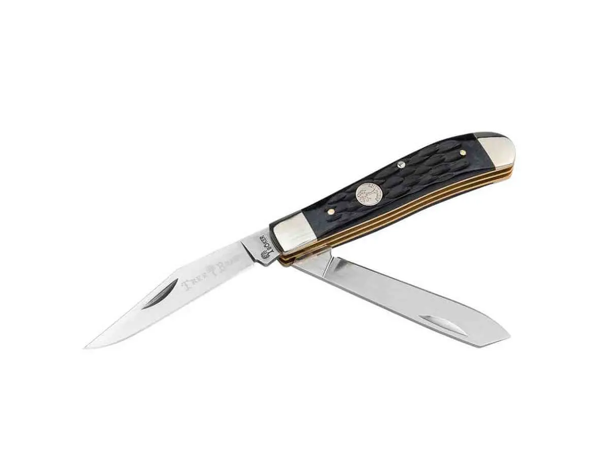 Böker - Traditional Series 2.0 Mini Trapper Jigged Black Bone 1