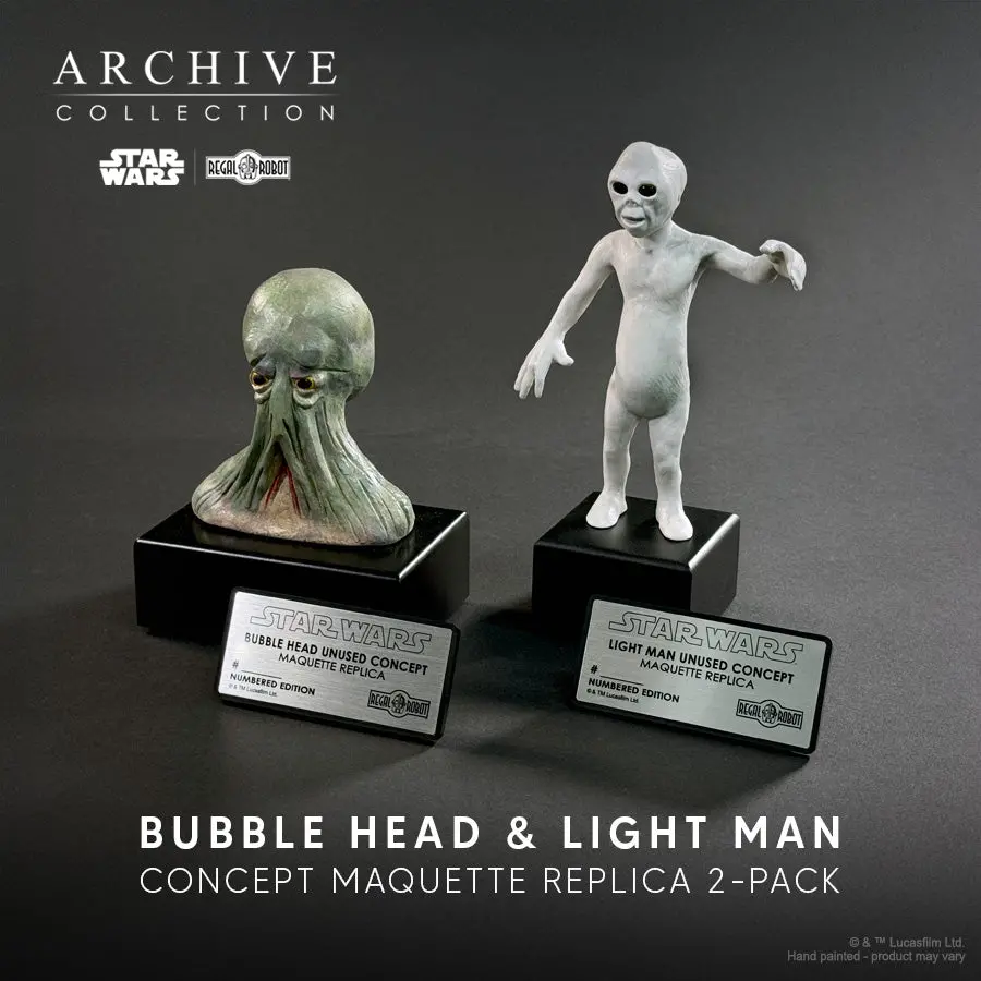Star Wars Return Of The Jedi: Light Man & Bubble Head Concept Maquette Replica 2-Pack Numbered Edition 1