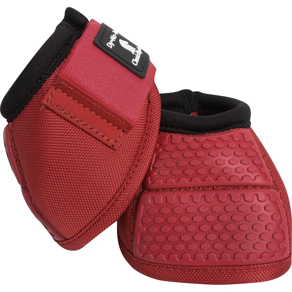 Classic Equine Flexion No Turn Bell Boots, Crimson Red 1