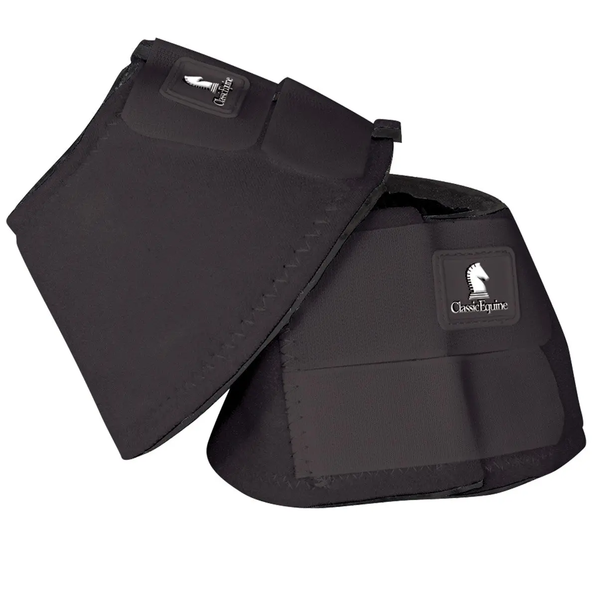 Classic Equine Neoprene Bell Boots, Black 1