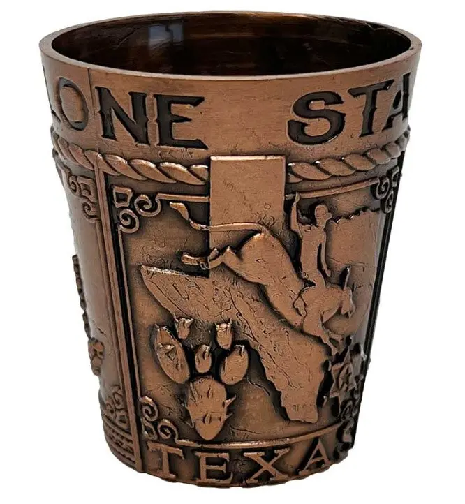 Texas Copper Shot Glass 1