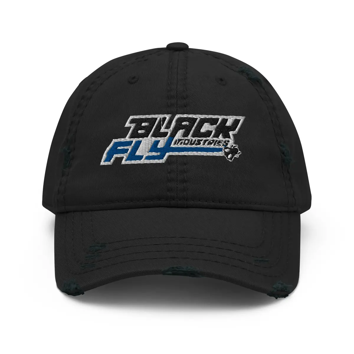 Black Fly Industries Distressed Dad Hat 1