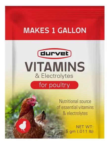 Durvet: Vitamins & Electrolytes For Poultry - 0.01 Lb 1