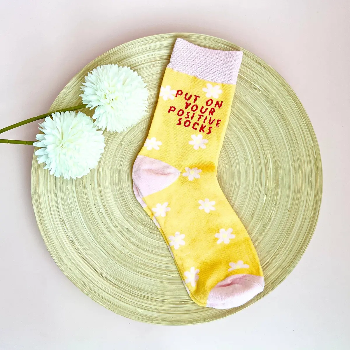"Put On Your Positive Socks" | Cute Socks Inspirational Gift 1