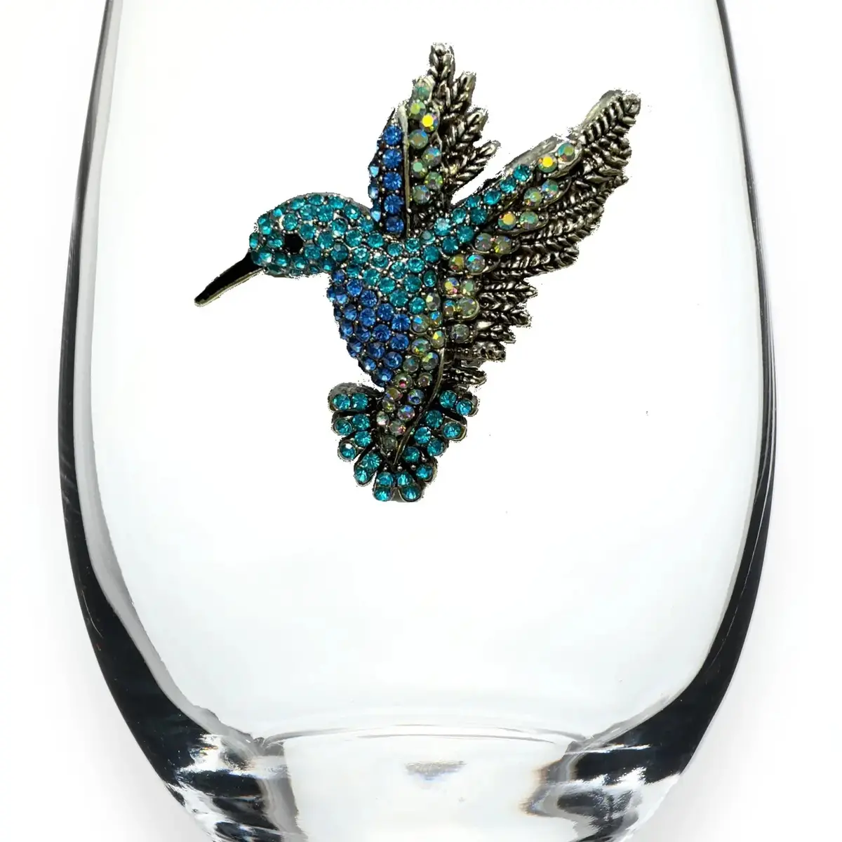 Hummingbird Stemless Wine Glass 1