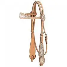 Browband Headstall W/Spotted Hair Overlay 1