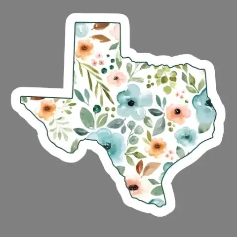 Texas Floral Sticker 1