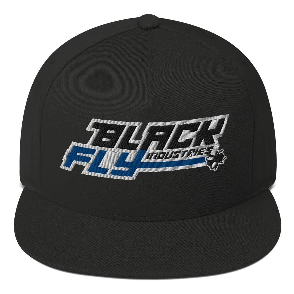 Black Fly Flat Bill Cap 1