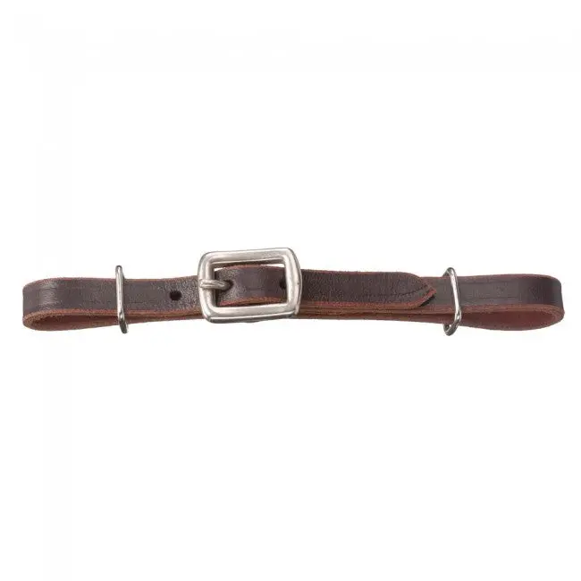 Miniature Adjustable Flat Leather Curb Strap 1