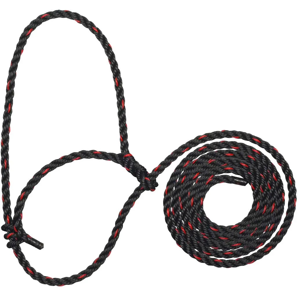 Rope Halter - Cattle Black-Red 1