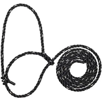 Rope Halter - Cattle Black-White 1