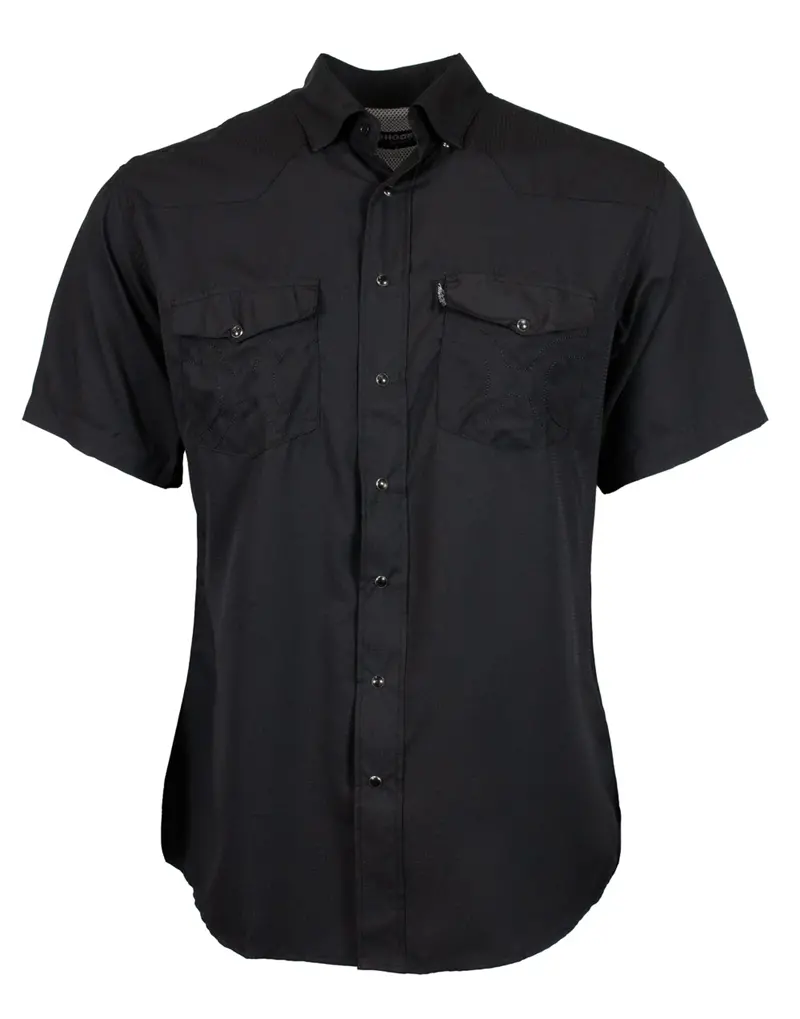 Hooey: Men's Black Short Sleeve Pearl Snap 1