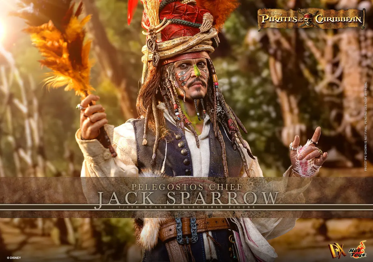 Disney Pirates Of The Caribbean Dead Man’S Chest (2006): Pelegostos Chief Jack Sparrow (Pre-Order) 1