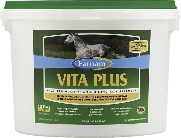 Farnam Vita Plus Balanced Multi-Vitamin & Mineral Pellets Horse Supplement 3.75 Lbs 1