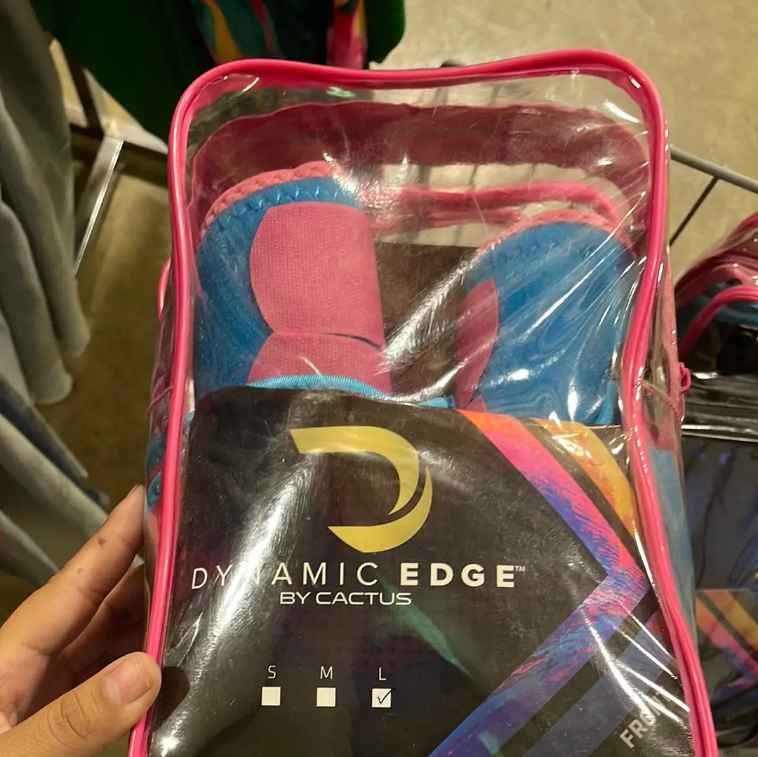 Dynamic Edge Sport Boots Front - Large - Turq/Pink 1