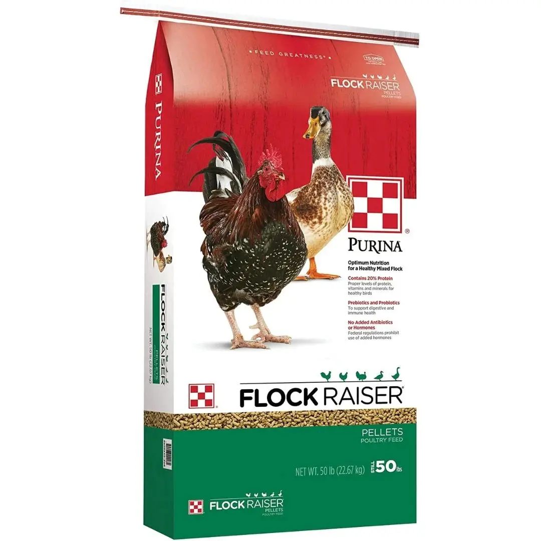 Purina Flock Raiser Pellet Poultry Feed, 50 Lb. Bag 1
