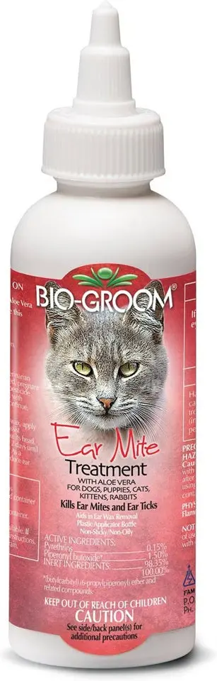Bio-Groom Medication For Ear Mites For Dogs & Cats, 4-Fl Oz Bottle - Clearance 1