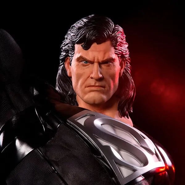 Superman Black Suit Third Scale Statue 1