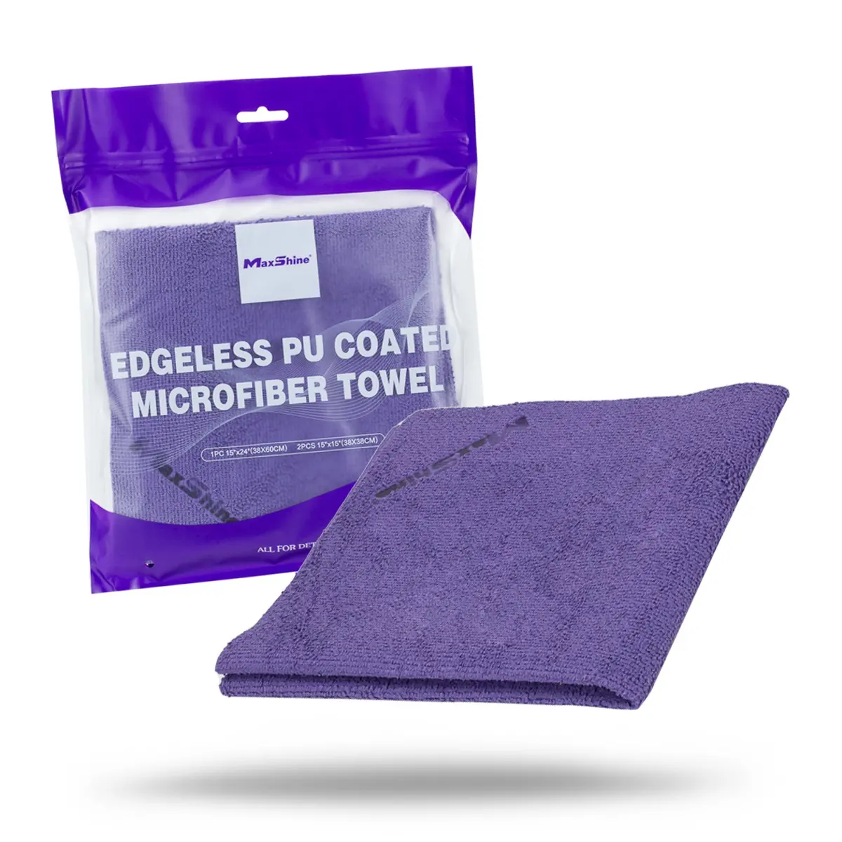 Car Cleaning Towel | 300Gsm Edgeless Pu Coated Microfiber Towels - 3 Pack | 1