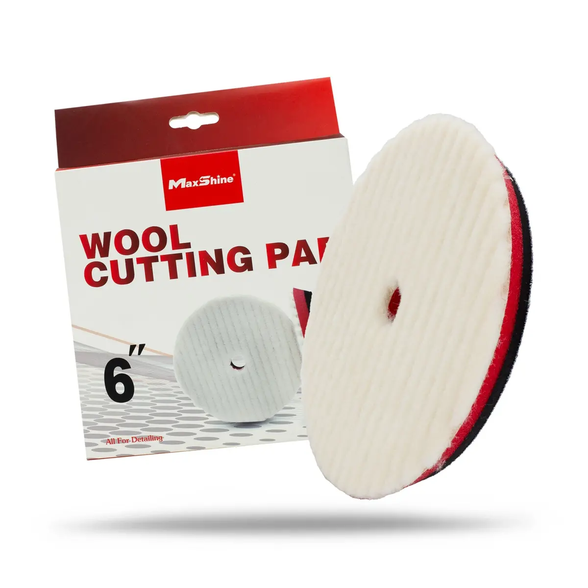 Wool Cutting Pads Rubber Backed - 3In, 5In, 6In 1