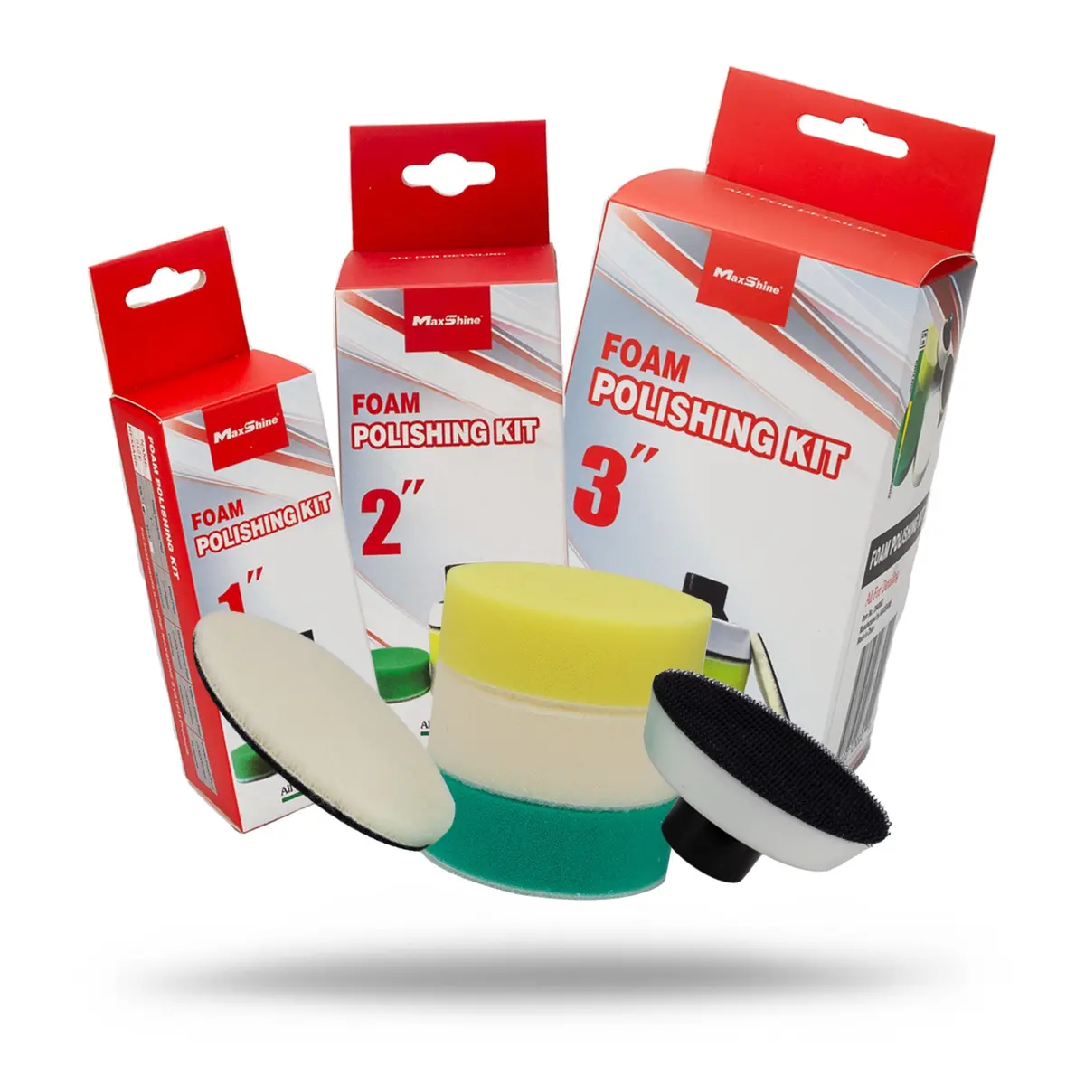 Buffing Pads For Cars | Rotary Polishing Kit - 1In, 2In, 3In 1