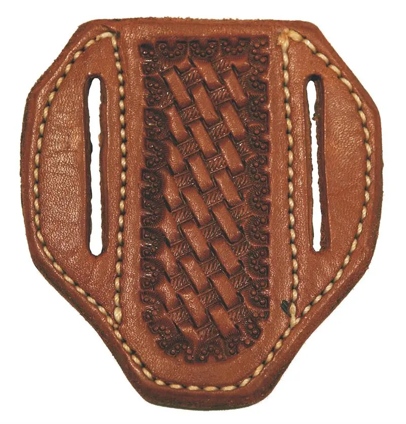 Knife Scab - Mt-47124 - Knife Scabbard, Pancake Basket Stamp, Large 1