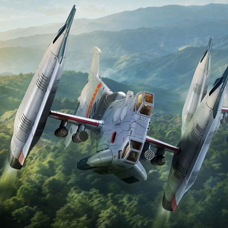 Evangelion 3.0+1.0 Thrice Upon A Time (2021): Yagr-3B Unaf Close Air Support Vtol Aircraft (Pre-Painted Finished Model Version) (Pre-Order) 1