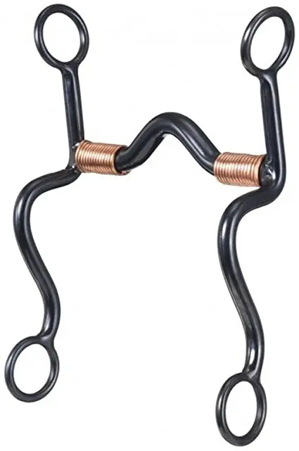 Tough1 Black Steel S Shank With Low Port Curb 1